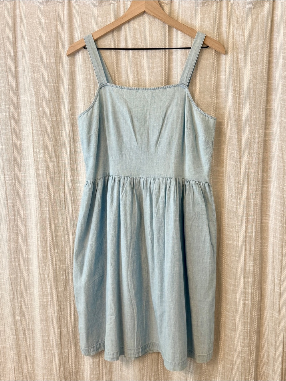 J. Crew Blue Chambray Cotton Dress M
